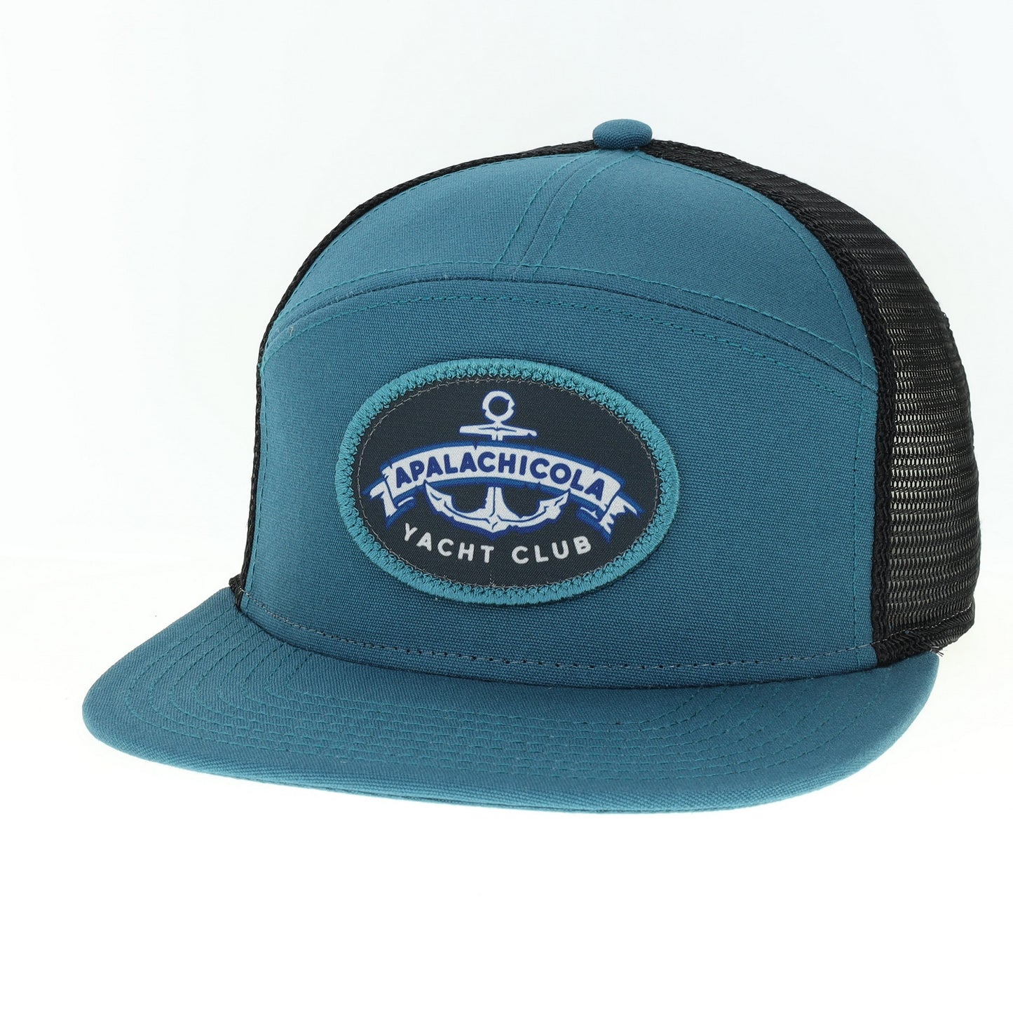 AYC Hopback 7-Panel Flat Brim - Marine Blue (Dark Patch)