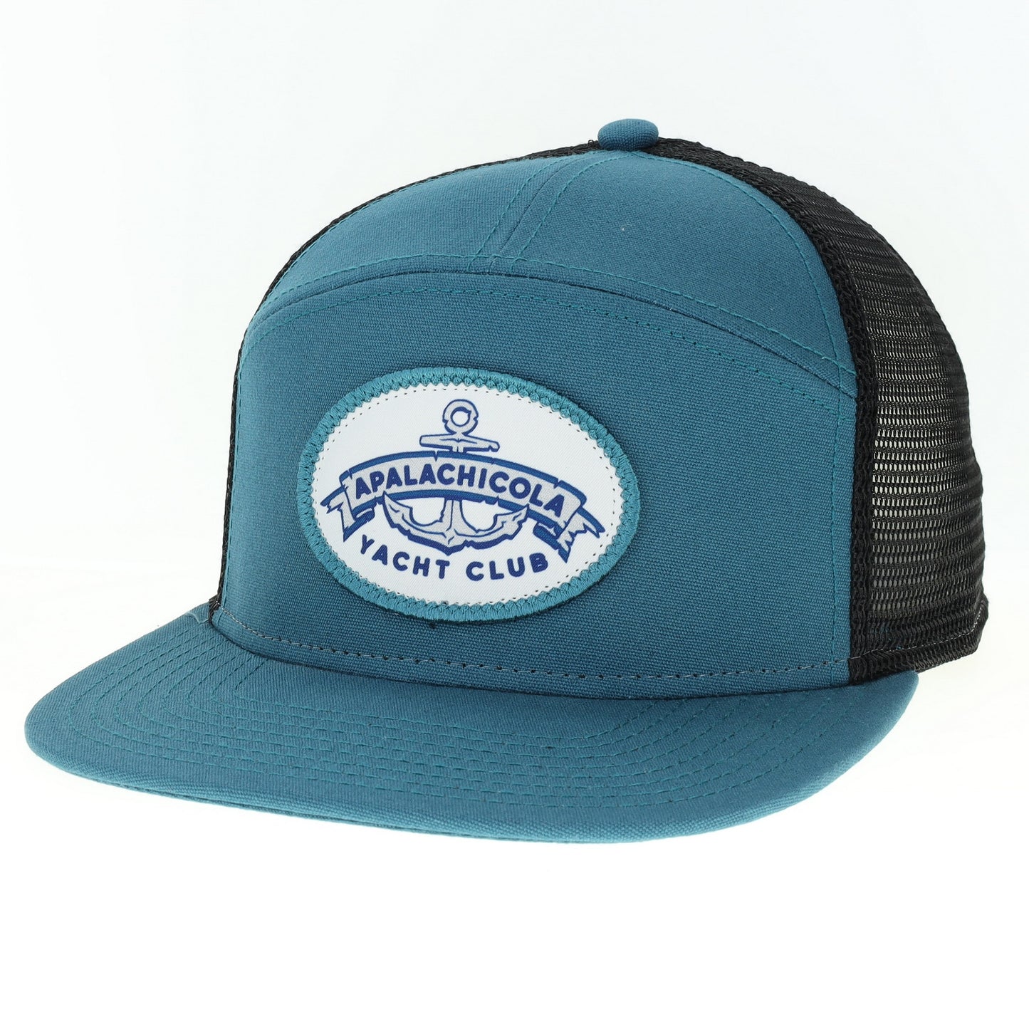 AYC Hopback 7-Panel Flat Brim - Marine Blue (Light Patch)